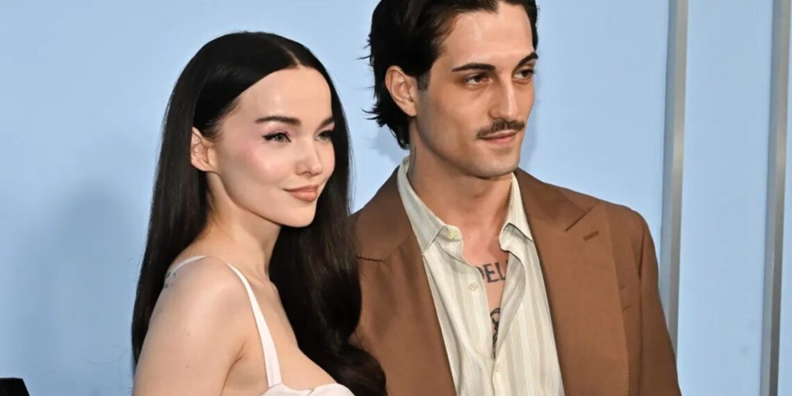 Dove Cameron en Damiano David op hun bruiloft in Italië.