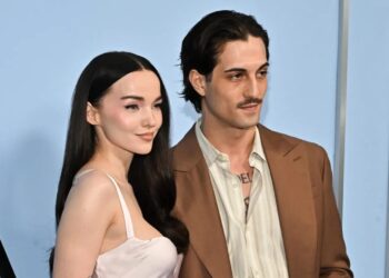 Dove Cameron en Damiano David op hun bruiloft in Italië.