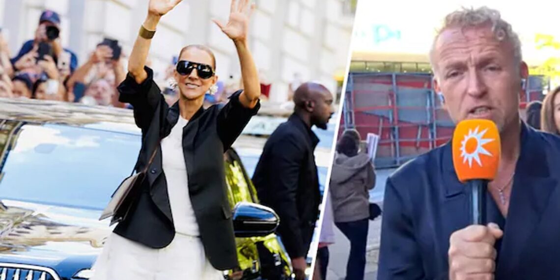 Céline Dion tijdens haar comeback in Parijs