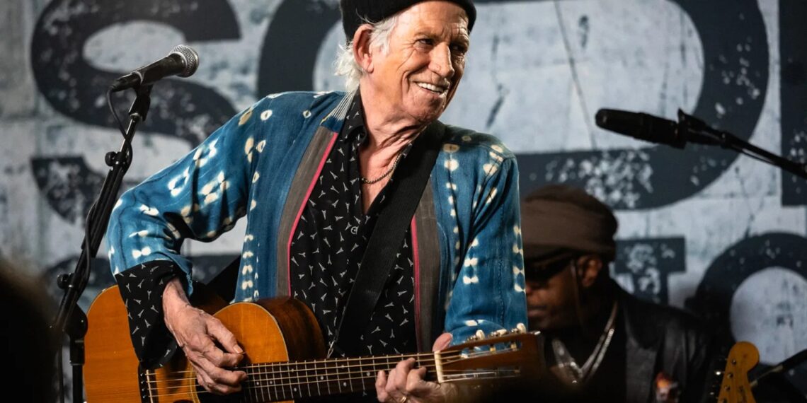 Keith Richards met elektrische gitaar voor Grand Theft Auto VI soundtrack.