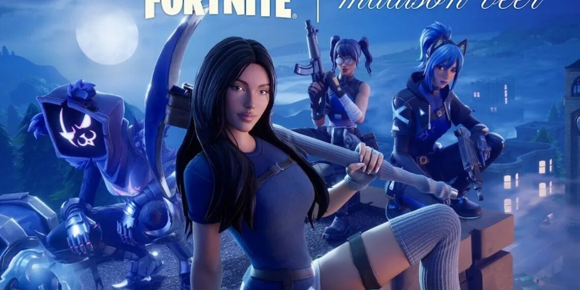 Madison Beer in Fortnite met nieuwe collectie outfits en accessoires.