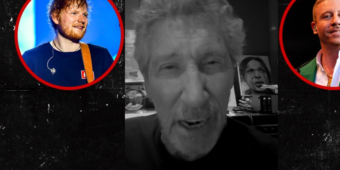 Roger Waters en Ed Sheeran in een muziekontwikkeling.