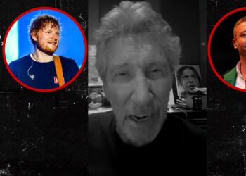 Roger Waters en Ed Sheeran in een muziekontwikkeling.