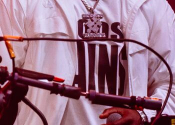 Skepta tijdens de lancering van zijn nieuwe project Fork & Knife.